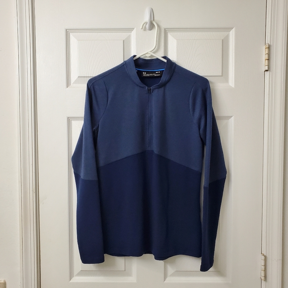Under Armour ColdGear 1/4 Zip Long Sleeve Pullover two Tone With Thumb Holes M